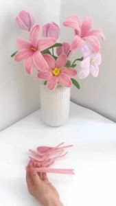 100pcs 8mm Fuzzy Wire Chenille Toy Stems for DIY Flowers Cleaner Art Projects Craft Supplies