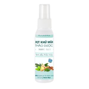 Xịt Khử mùi Kháng khuẩn thảo dược công nghệ Nano Bạc ECODEALS - Tinh dầu Thảo mộc