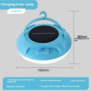 Đèn đèn LED di động năng lượng mặt trời xiaozhubangchu Đèn cắm trại ngoài trời không thấm nước với độ sáng có thể điều chỉnh