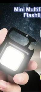 Đèn Pin Móc Khoá Đa Năng Đèn Flash Mini Đèn Pin mini Siêu Sáng Đèn Làm Việc Cob 3 Chế Độ Sáng