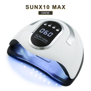 280W SUN X10 MAX UV LED Nail Dryer 66LEDs Gel Polish Curing Lamp with Motion Sense LCD Display Quick Dry Lamp For Nails Manicure Tool