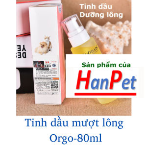 Tinh dầu mượt lông siêu bóng lông cho thú cưng Orgo chai 60ml