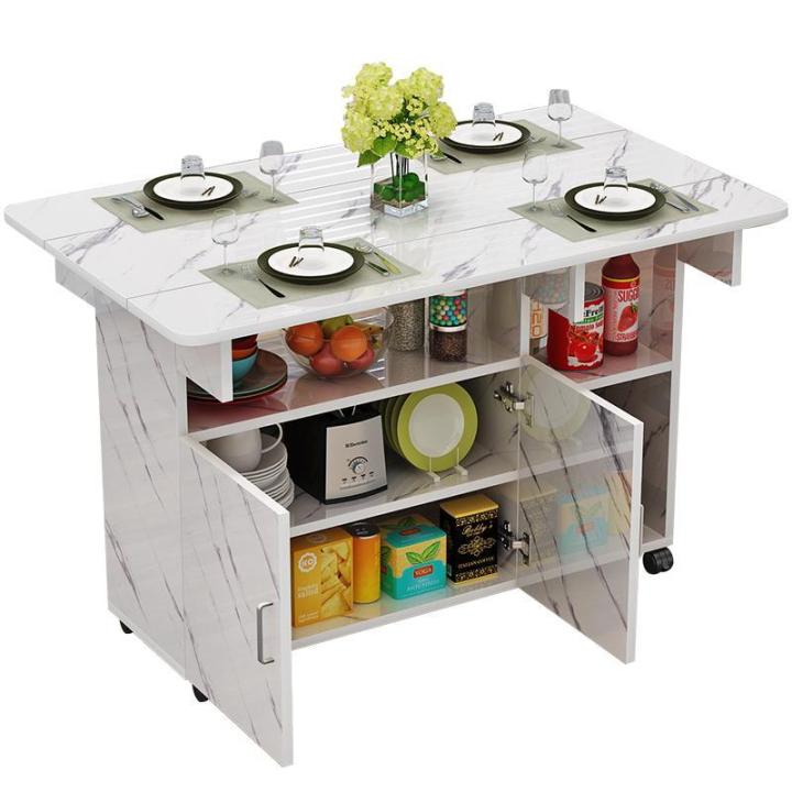 Imitation Marble Nordic Retractable Folding Dining Table