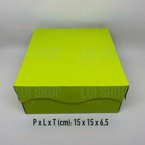 [PER 10 Lembar] DUS KUE 15cmx15cm R6 [R-ENAM] BLOCK COLOR 310gr Apa Kabar