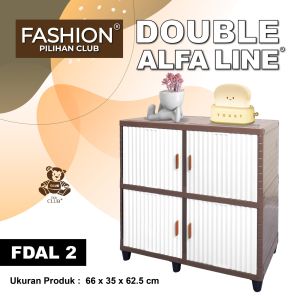 CLUB -  LEMARI PLASTIK TRIPLE FLIP SUSUN 3 LEMARI PLASTIK SERBAGUNA JUSTIN [CLBBOX]