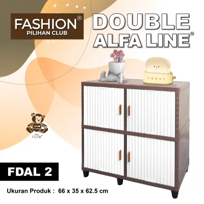 LEMARI RAK TV CLUB PLASTIK FASHION QUATRO ALFA LINE RAK SERBAGUNA [CLBBOX]