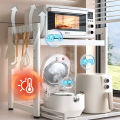 JAERSENT Microwave Rack Oven Rack Kitchen Rack Stainless Steel Storage Rack Height-adjustable, retractable base. 