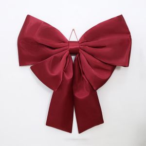 TKNUS Shape Retain Satin Christmas Large Bow Double Ear Minimalist Christmas Tree Topper Bow Creative Solid Color Holiday Bow Ornament Christmas Tree