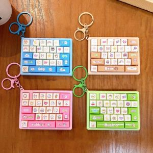 BEDDEH Cartoon 26 Keys Keyboard Keychain Animals keyboard Clicker Keychain Childrens Toys Creative Sensory Clicker Toys Backpack Decor