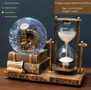 Vintage Books | Tower | Ferris Wheel | Crystal Ball LED Light | Hourglass | Musical