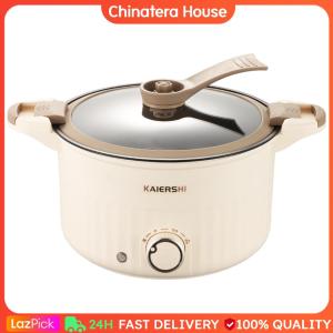 Multi-Functional Integrated Electric Wok Stainless Steel Liner Cooking Non-Stick Pan for Ramen Noodles Pasta Egg Soup