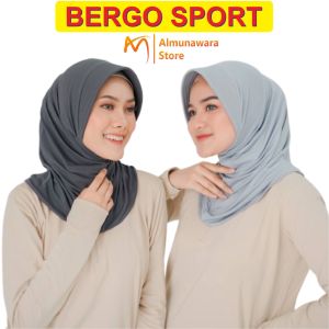 Almunawara Store: Hijab Bergo Sport Jilbab Instan Jersey Kerudung Olahraga