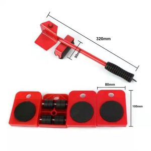 GM.Heavy Duty Furniture Lifter Transport Tool Furniture Mover set 4 Move Roller 1 Wheel Bar for Lifting
