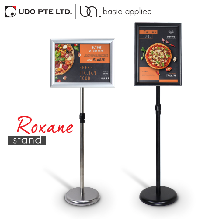 Roxane Stainless Steel Poster Stand | Paper type poster stand | Menu ...