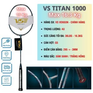 [CHÍNH HÃNG] Vợt cầu lông VS (Blade 7000/7200/7300/8300/Titan7/Titan1000) lực Căng Max 14kg+Tặng Quấn Cán+Bao Vợt (căng sẵn 11kg)