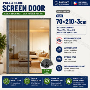 Aluminum Accordion Sliding Door Folding Screen Door Anti Mosquito Insect Screen for Home Space-Saving Aluminum Sliding Door Room Partition Kitchen Bathroom