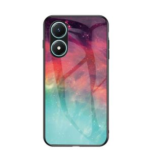 ปลอกสำหรับ VIVO Y02S Y 02วินาทีโทรศัพท์กรณีไล่โทนสีสีกระจกปกแข็งสำหรับ VIVOY02S ทาสีดาว S Tarry Sky ปกหลัง