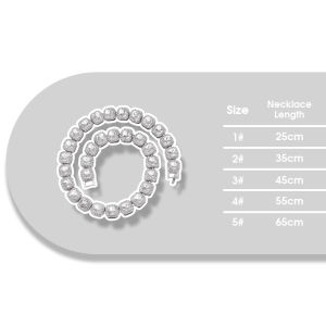 HamshMoc Pet Necklace Fashion Rhinestone Accessory Durable Clasp Adjustable Length for All Breeds Photo Ready