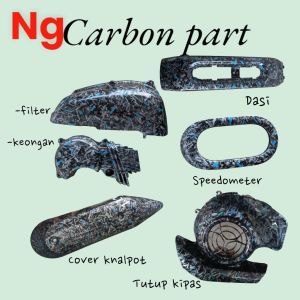 Forged Paket 5pcs Yamaha Fazio (tutup kipas cover knalpot filter keongan air duck cover dasi cover speedometer)