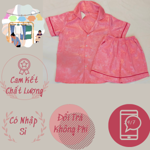 Đồ bộ ngủ Pyjama - Nam/Nữ - Xưởng may tại nhà - Hồng Đùi
