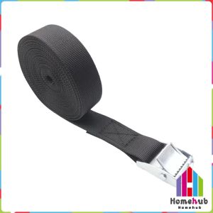 HB 1/2/3 Mters*2.5cm Black Tie Down Strap Strong Ratchet Belt Luggage Bag Cargo Lashing