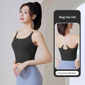 BT Women MaAm Sports Sling Vest Beautifying The Back Jacket Sports Underwear Bodybuilding Yoga Dance Fixed Shoulder Strap Summer Can Be Worn Externally Sports & Leisure Chest Pad Comfortable Fashion Baita