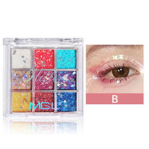 Ta💋.Pelat Eye Shadow Payet Sembilan Warna Pelat Eye Shadow Tahan Air Tahan Lama