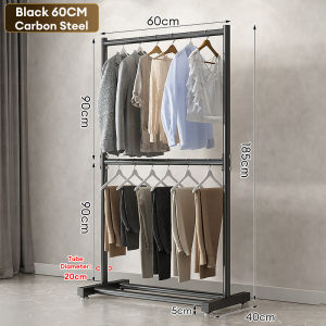 IRO  clothes drying rack2 Layer Clothes Rack  Drying Rack. Can hang 50 items + hangers Stainless Clothes Rack Stand Clothing solid steel frame
