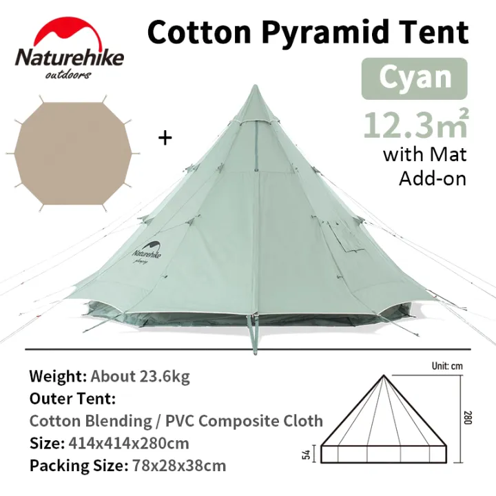 Naturehike%20BRIGHTEN%20Series%2012.3%20Pyramid%20Tent%20Blended%20Cotton%20Bell%20Camping%20Glamping%20Tent%2012.3m%C2%B2%20Large%20Family%20Group%20Waterproof%20Outdoor%20Luxury%20Shelter%20for%205%20to%208%20Person%20Tipi%20Tepee%20Nature%20Hike%2012%20-%20Image%2010