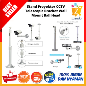 BISA COD - Stand Proyektor CCTV Telescopic Bracket Wall Mount Ball Head Gantungan Dapat Disesuaikan