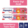 Pepsodent Kids Pasta Gigi Strawberry 50G - Twin Pack. 