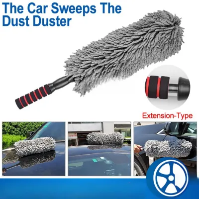 Car Brush Dusting Duster Wax Brush Sweeping Gray Cleaning Tools Supplies Car Was