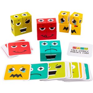 Mainan Susun Ekspresi Muka Face Changing Rubik Puzzle Family Game