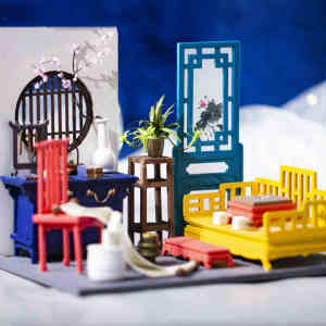 Mô hình nhà DIY Doll House Ancient House Kèm Bộ dụng cụ và Keo dán