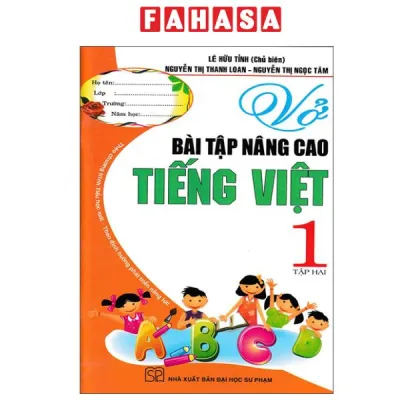 Fahasa - Sách - Vở Bài Tập Nâng Cao Tiếng Việt 1 - Tập 2