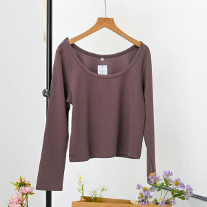 MASCOT Atasan Top Rajut Wanita Kaos Knit Lengan panjang Premium M. 2387