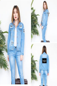 Kyoko Fashion Jaket Jeans Station Classic / Pakaian Wanita / Jaket & Mantel / Jaket Denim