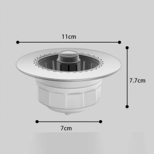 Universal Sink Bounce Strainer Core Waste Plug Kitchen Sink Drain Stopper Sink Deodorant Drain Filter strainer sink