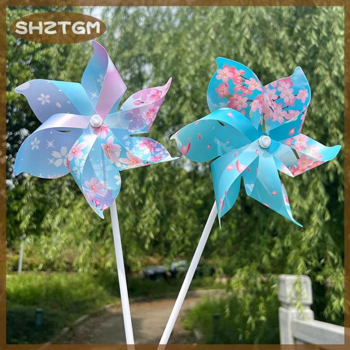 SHZTGM Rotating Colorful Flower Windmill Kids Pinwheels Toy