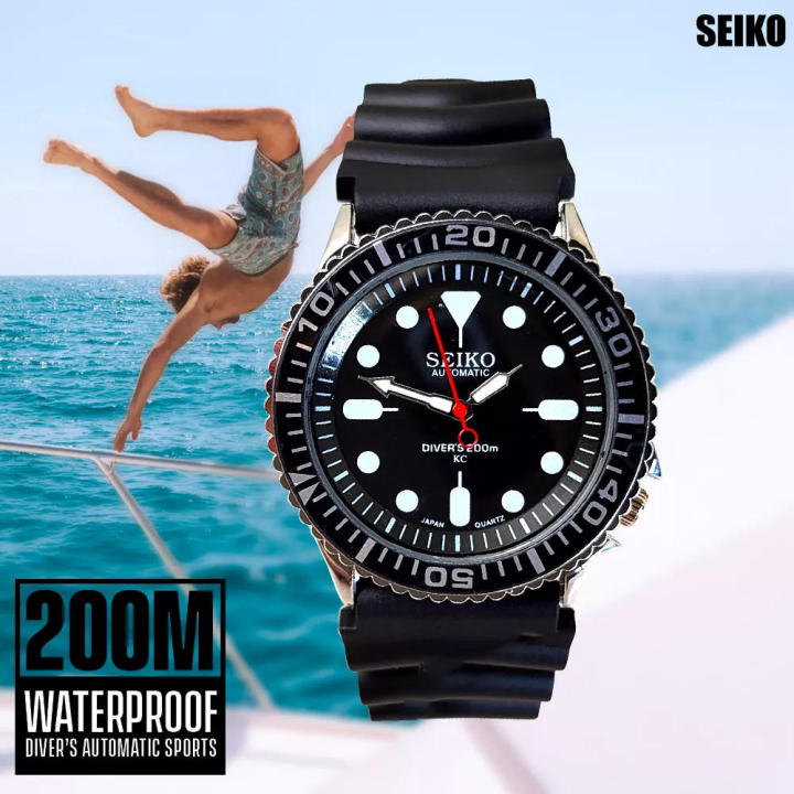 Seiko Diver s 200m No Date Automatic Hand Movement Resin Band