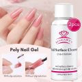 Makartt Slip Solution for Poly Nail Gel 3 in 1 Formula Nail Cleanser Nail Polish Remover Slip Solution Polygel Nail Extension Gel Liquid with Gel Nail Brush Lint-free Wipes Glass Cup 50ML 2 Bottles. 
