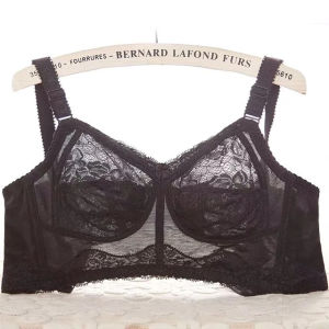 Womens Wireless Plus Size Non Padded Floral Lace Comfortable Bra 32 34 36 38 40 42 44 46 B C D E F G H