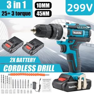 Makita DTW285 299V cordless electric wrench bor baterai maklla cordless original brushless impact wrench tool 2 battery power tool combination set