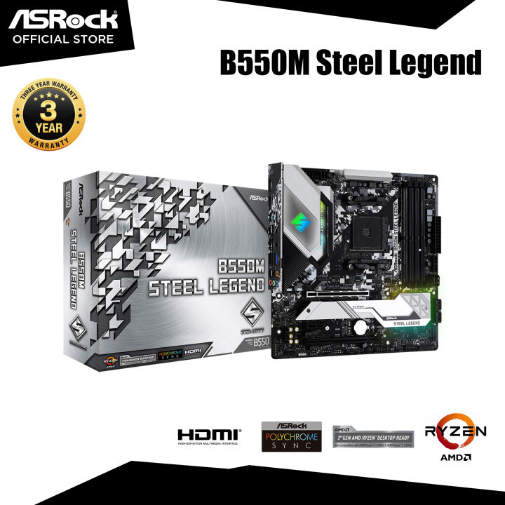 み*い様 ASRock B550M Steel Legend + Ryzen5 Amazon.com: ASRock B550M Steel Legend Supports 3rd Gen AMD