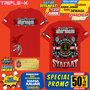 KAOS ZAHIRMANIA LENGAN PENDEK UKURAN ANAK DAN DEWASA"FREE STIKER"