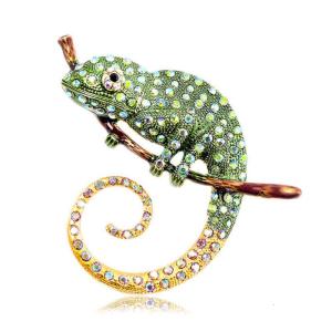 Exquisite Lizard Brooch Retro Personality Chest Decoration Fashion Accessory in 4 Color for Daily Wear & Parties