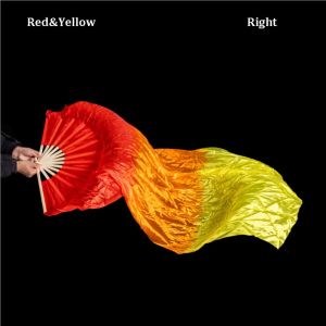IFFINE Gradient Color Belly Dancing Fan Multicolors 1.5m Long Imitation Fan  Sell Practice Dancer Tool Rayon Silk Fans Dance Accessories
