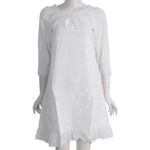 Childrens Princess Sleepwear Feature Long Sleeved Square Collar Accent Comfortable Cotton Nightdress for Mom Girls