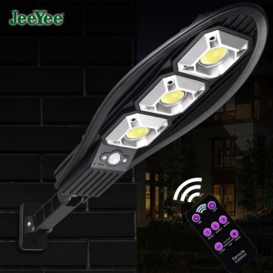 JeeYee 300/500/1500 Watts LED Solar Light Outdoor Solar Lamp Powered Sunlight Waterproof PIR Motion Sensor Street Light for Garden Decoration 太阳能户外灯
