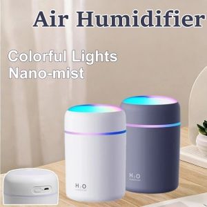 Air Humidifier Purifier Colorful LED USB Diffuser Humidifier for Aroma Portable Home Office Car